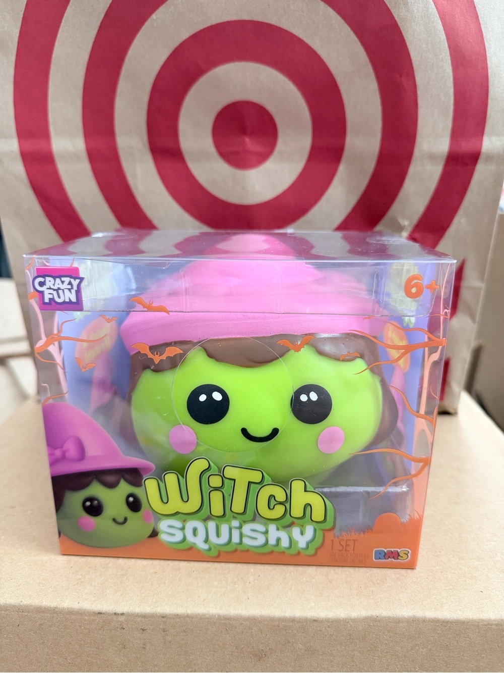 Witch Squishy - Pink Hat Green Face